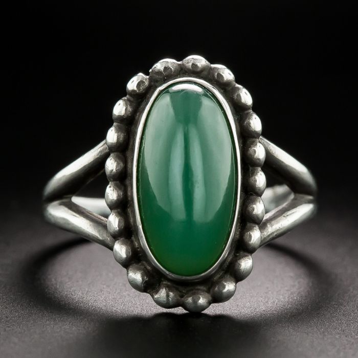Green chalcedony ring discount