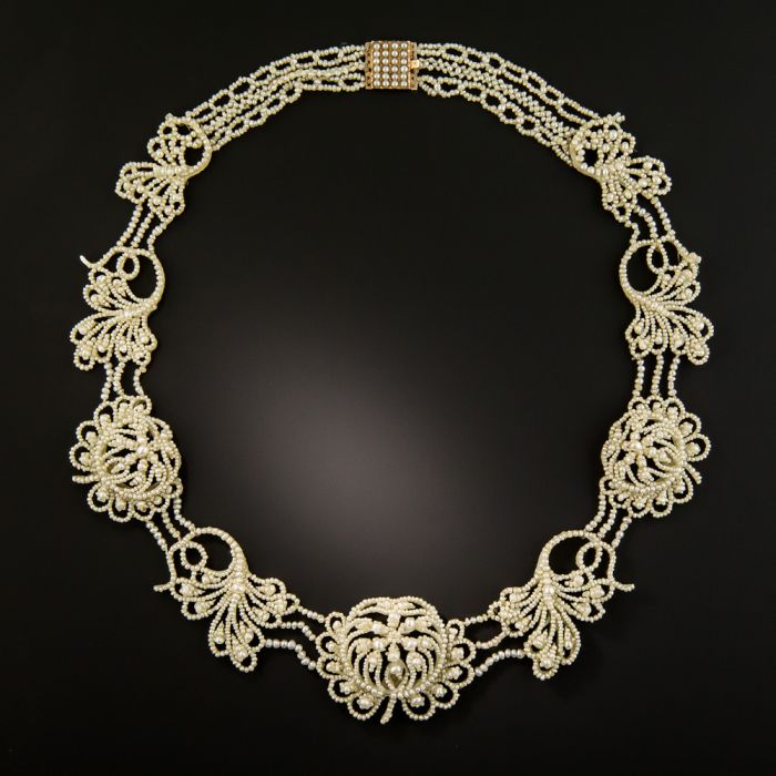 1940年代｜イギリス｜ガーランド georgian-seed-pearl-garland-