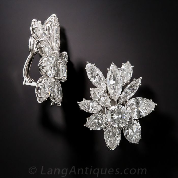 Real diamond clip on earrings shop