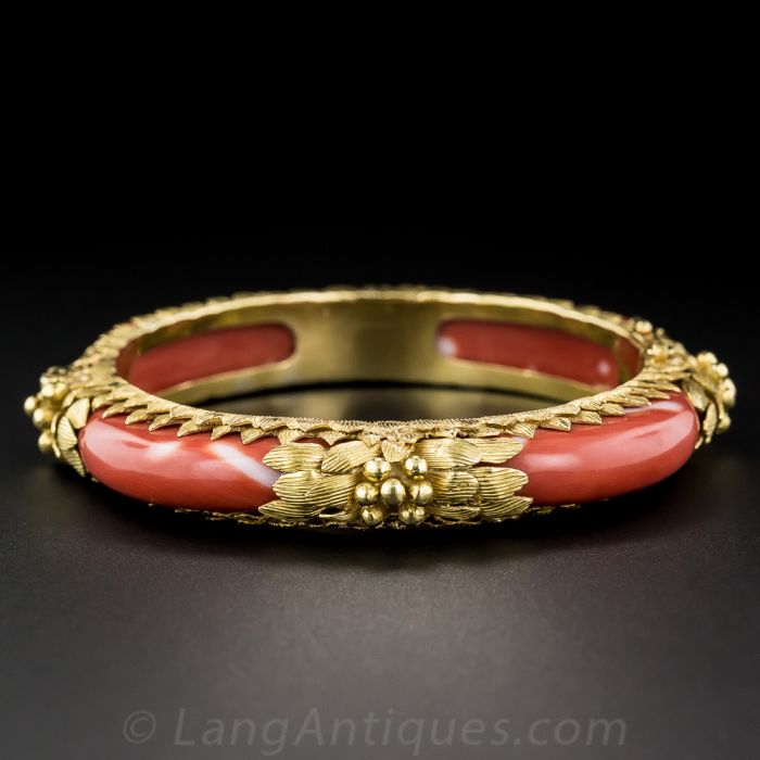 Gump's Coral Bangle Bracelet