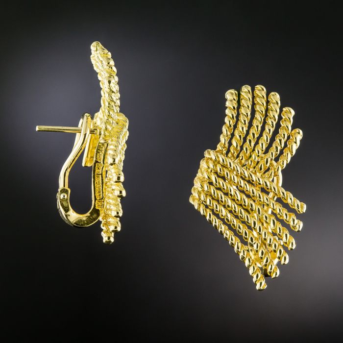 Jean Schlumberger 18K Rope Earrings for Tiffany & Co.