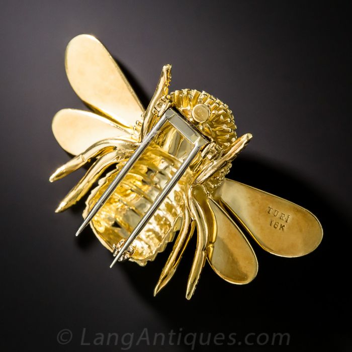 Jumbo Bumble Bee Brooch by Turi
