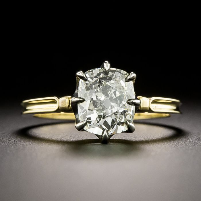 Cushion Cut Victorian Cut Diamond Ring Lang Collection Victorian