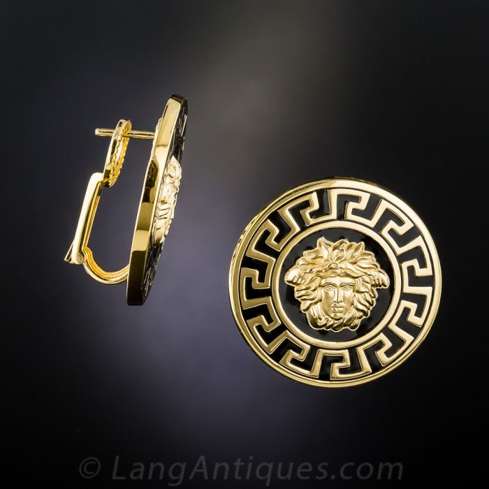 Large Gianni Versace Medusa Earrings