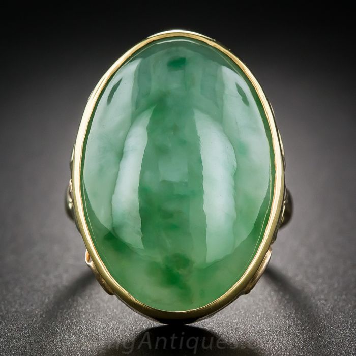 Authentique bague en jade jadéite naturelle bleu clair vert translucide