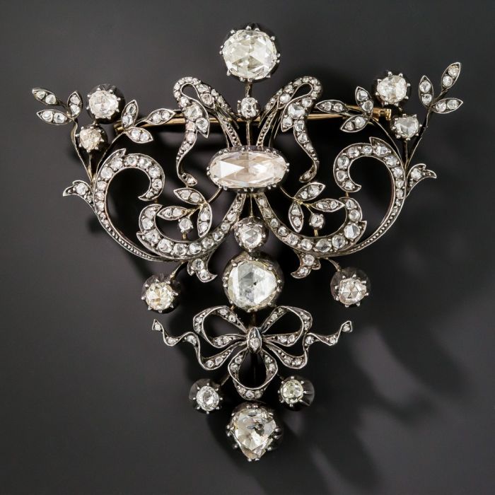 Large diamante brooch on sale