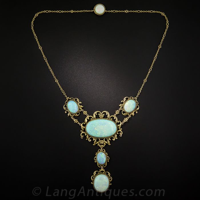 Late Victorian Opal Necklace
