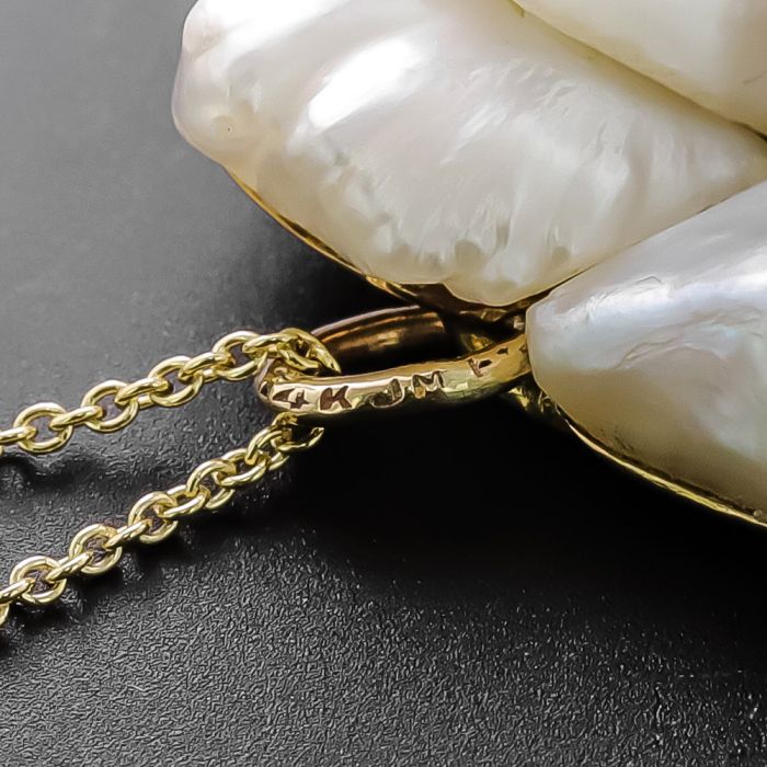 Mississippi River Pearl Pansy Pendant, Circa 1900