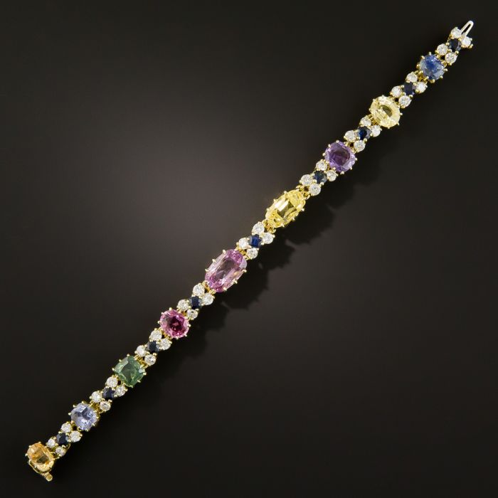 Multi colored sapphire bracelet shop