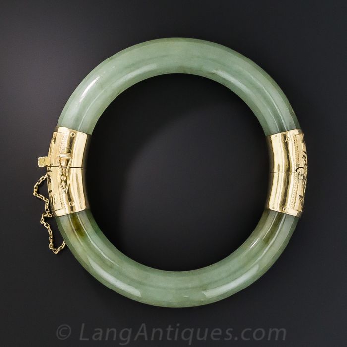 Vintage green store jade bracelet bangle