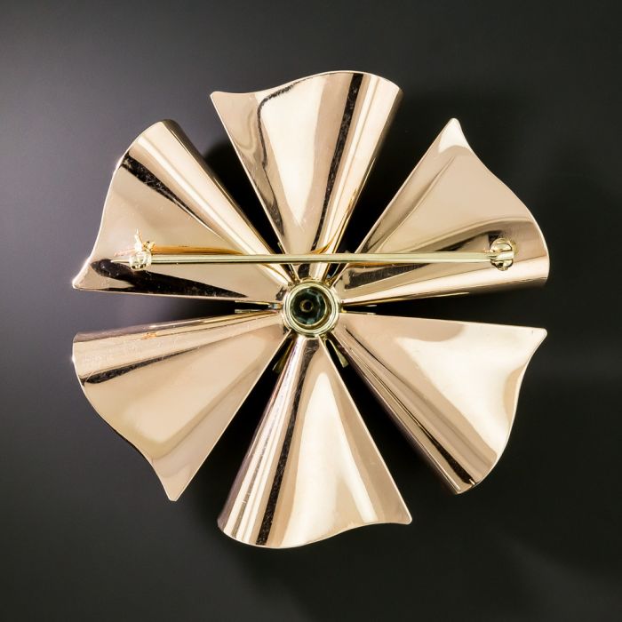 Retro 2.60 Carat Blue Diamond* Pinwheel Brooch by Eckfeldt and Ackley