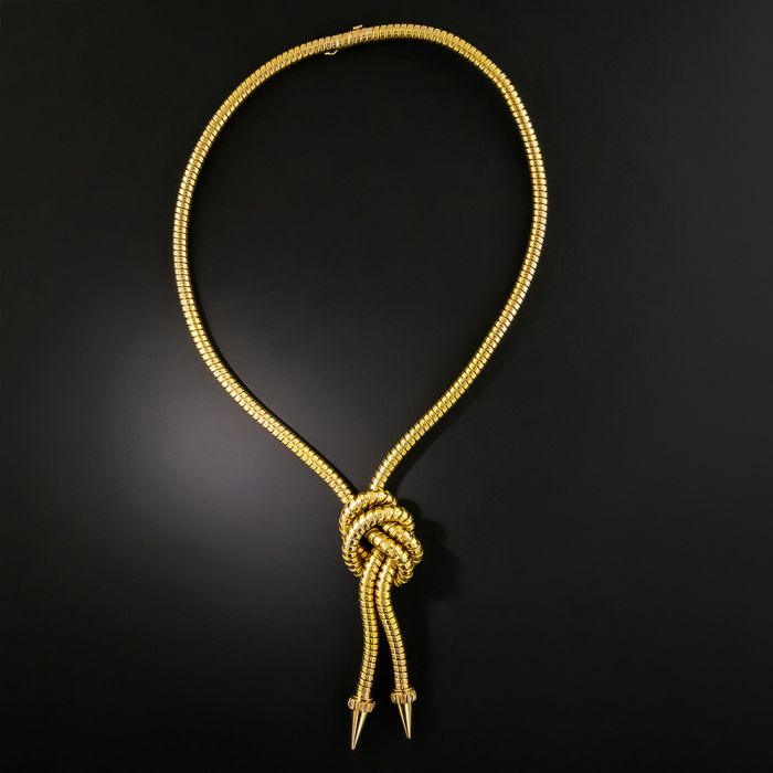Retro Lariat Knot Necklace
