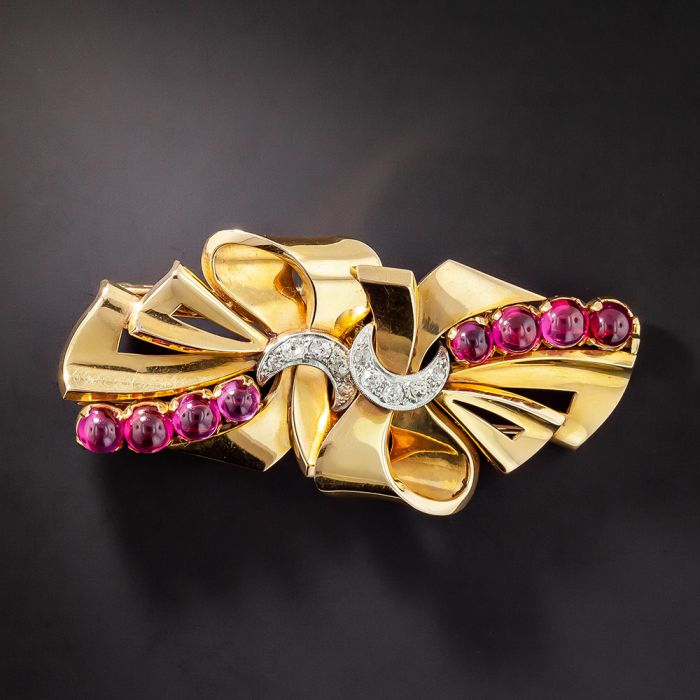 Double brooch discount