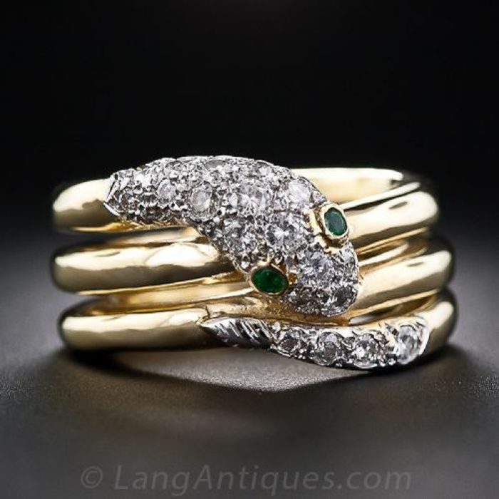Tiffany Co. Schlumberger Diamond Snake Ring