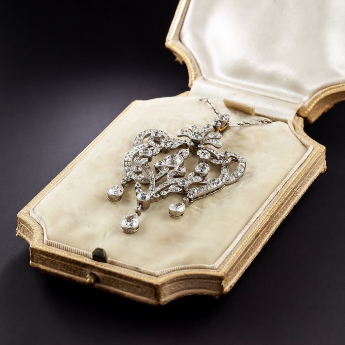 Tiffany & Co. Diamond Lavalier Pendant/Brooch, c. 1915