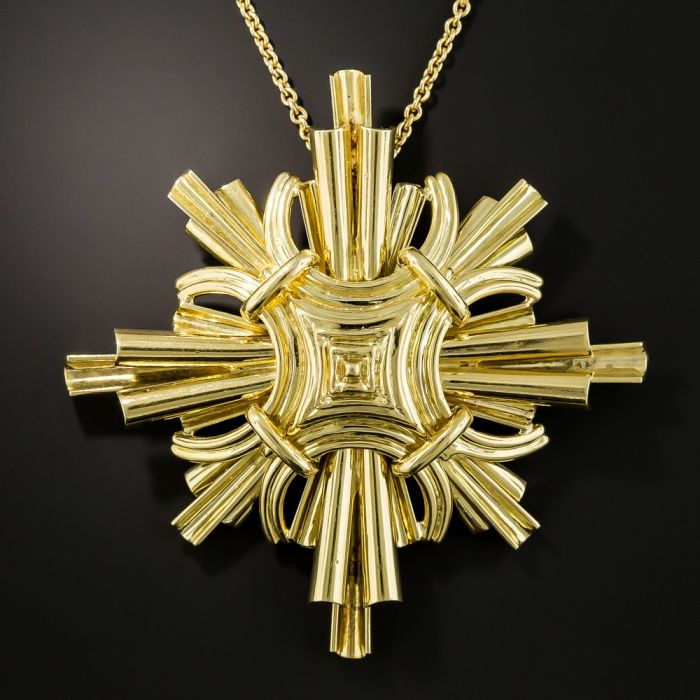 Shops Maltese Cross Brooch Pendant Necklace