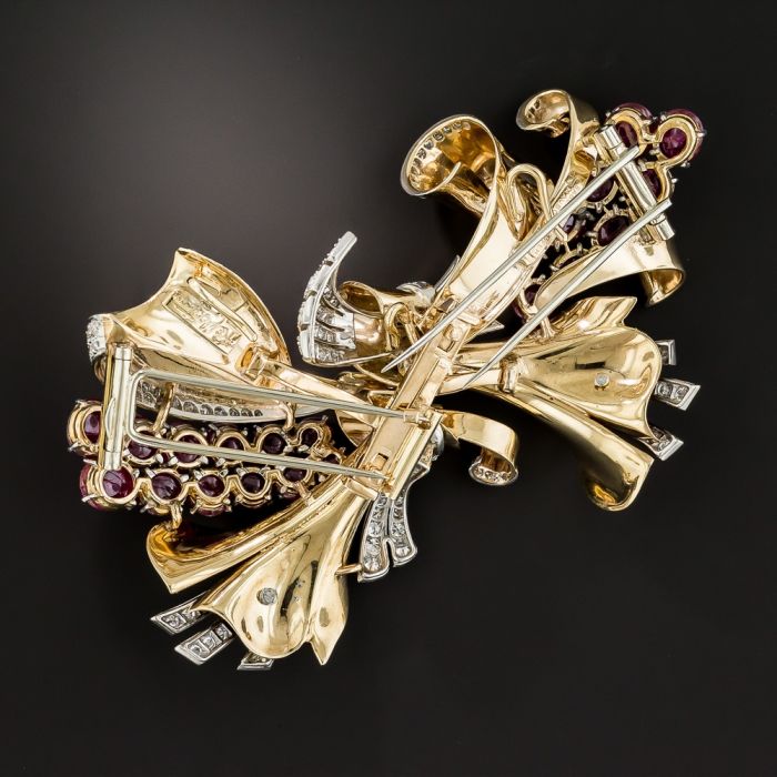 ブローチ・コサージュ VINTAGE HOLLYWOOD Double Clip Brooch BMR692 Diamond double-clip brooch, circa 1950 | Iconic Jewels: Her