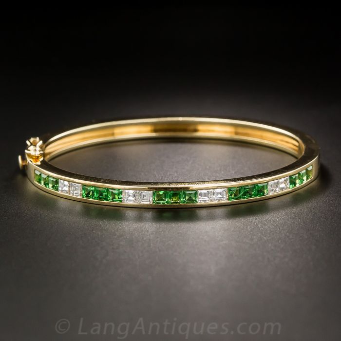 Tsavorite garnet bracelet top