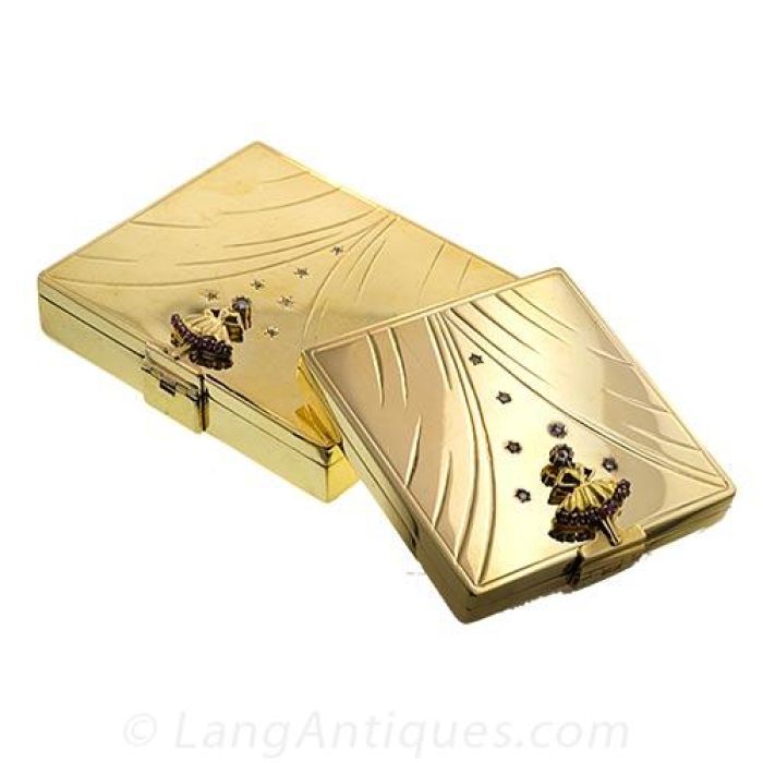 Van Cleef and Arpels Ballerina Cigarette Case and Compact