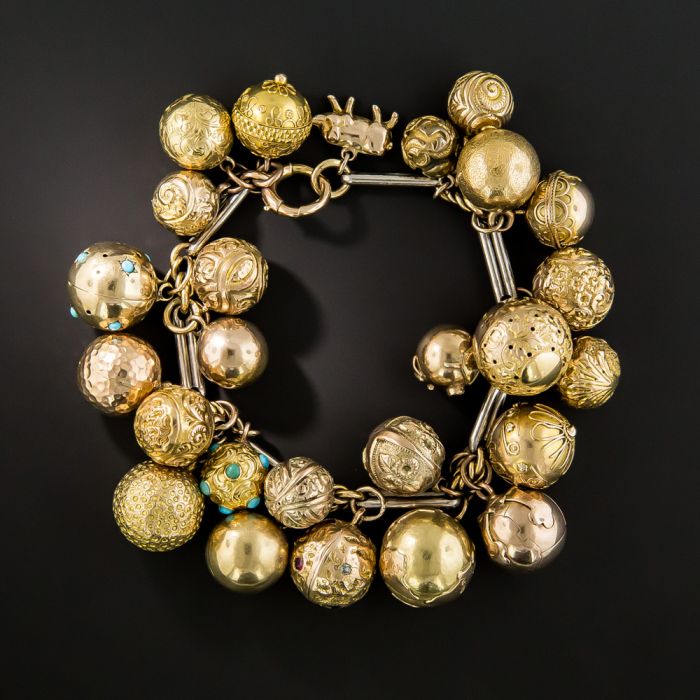 Victorian gold charms on sale