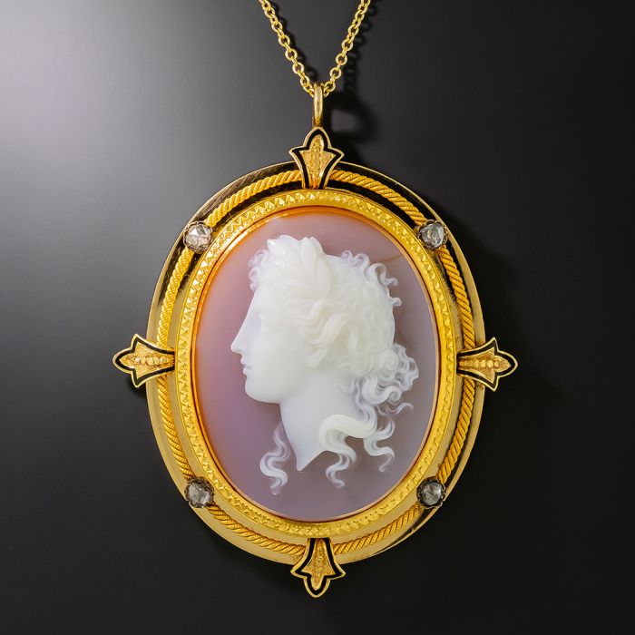 Victorian Carnelian Cameo Pendant