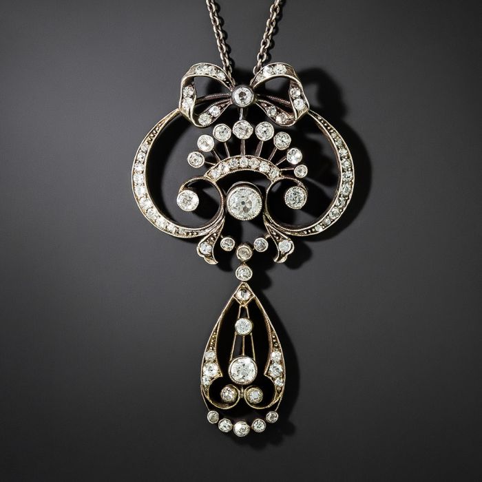Diamond bow pendant shop