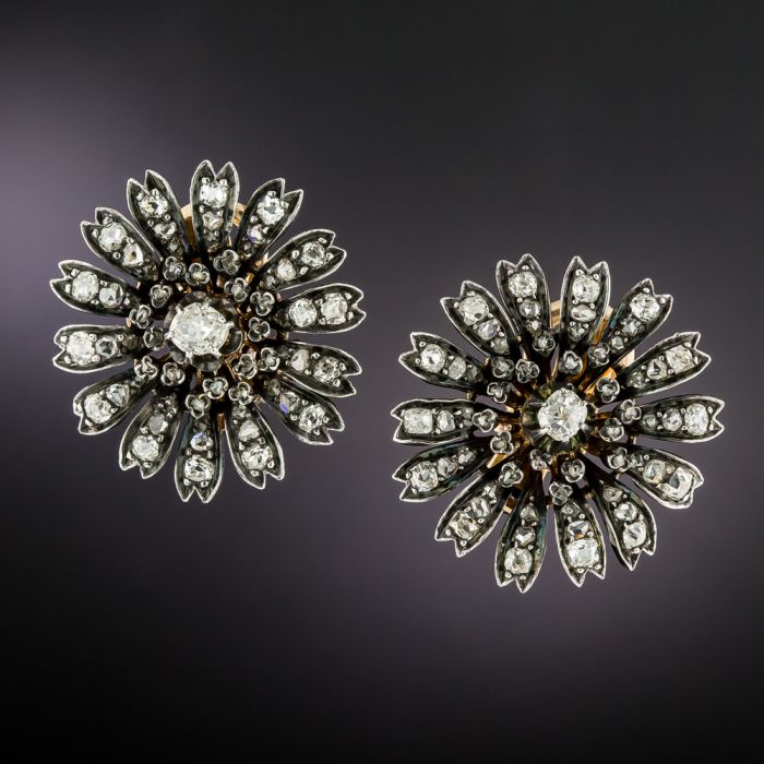 Flower clip on earrings deals