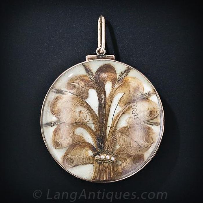 Victorian Double Sided Glass Mourning Locket