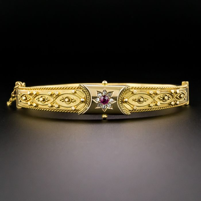 ブレスレット・バングル recovery of nature Ruby Nature Inspired Round Ruby Tree Branch Bracelet