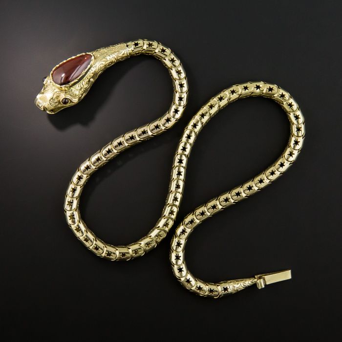 Victorian snake necklace top