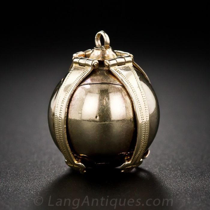 Victorian Masonic Ball and Cross Fob