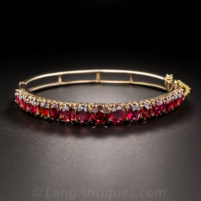 Red spinel bracelet hot sale