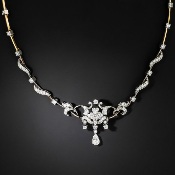 Diamond ribbon necklace shop