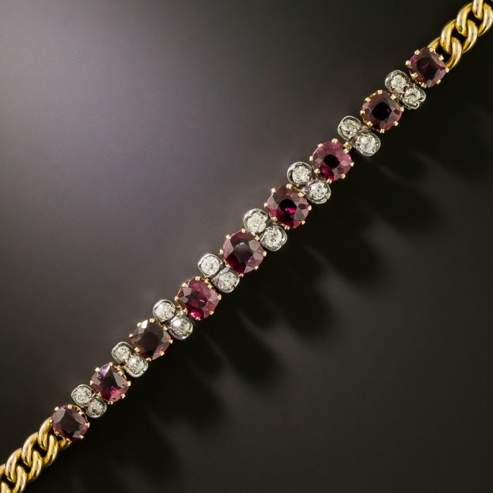 ルビーブレスレット Victorian Ruby and Diamond Bracelet