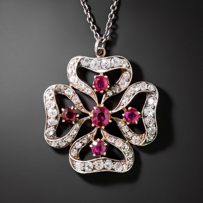 Diamond four leaf clover necklace best sale