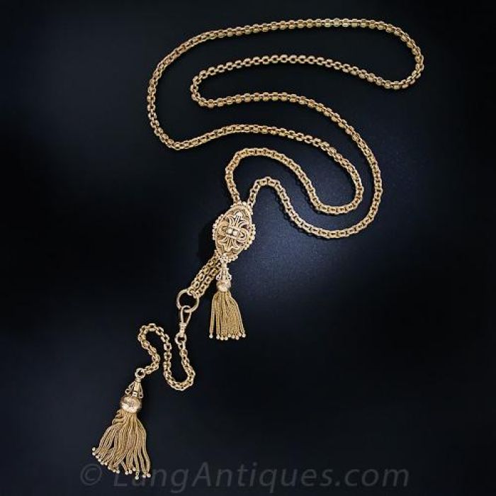 Victorian slide chain necklace top