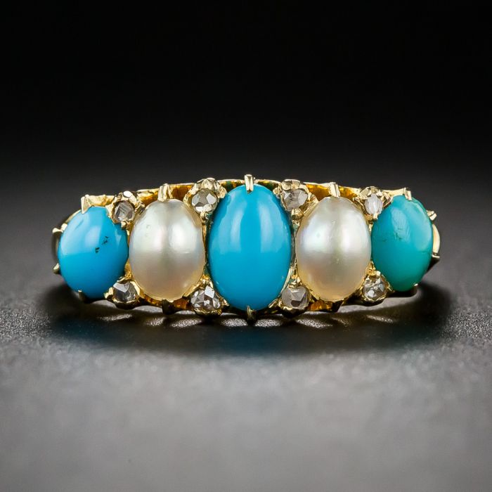 指輪  天然石 victorian-turquoise-natural-