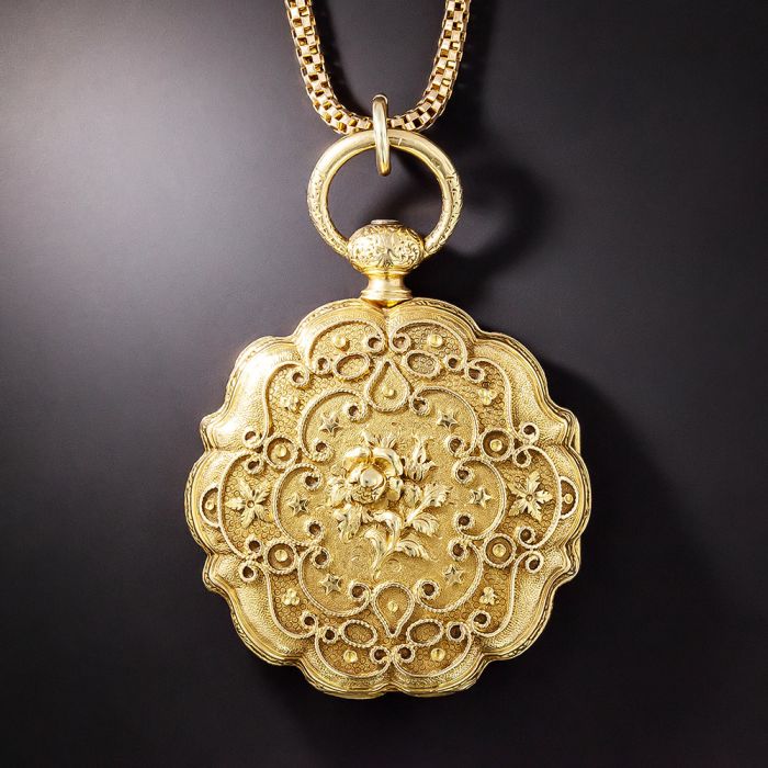 Victorian Watch Locket Necklace