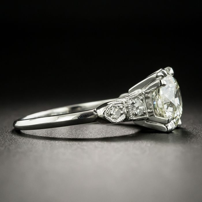 Vintage 2.24 Carat Diamond Engagement Ring - GIA N VS2