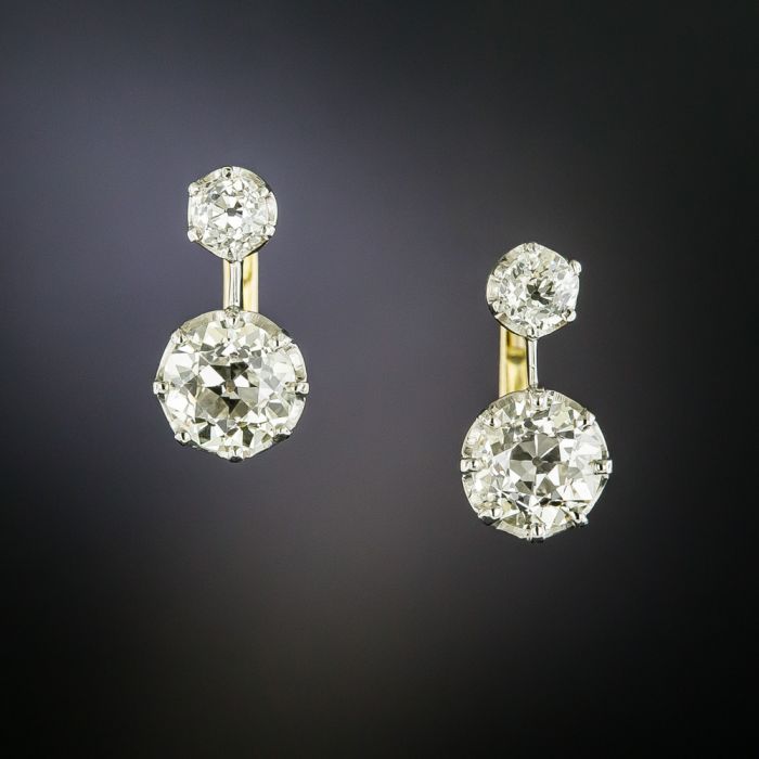 Diamond earrings 2 carat total weight top
