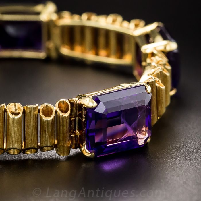 Vintage amethyst bracelet hot sale