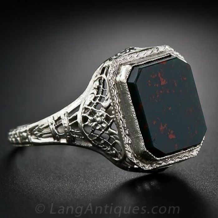 Vintage bloodstone ring clearance