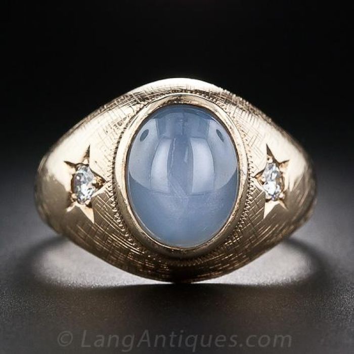 Vintage Blue Star Sapphire Gent s Ring