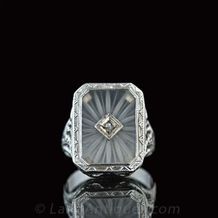 Rock crystal ring on sale