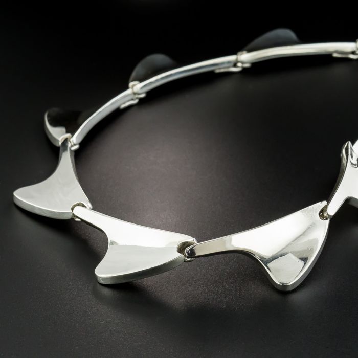 大人上品なおすすめコーデ Danish Vintage Sterling Knudsen Bent by Necklace Silver シルバー