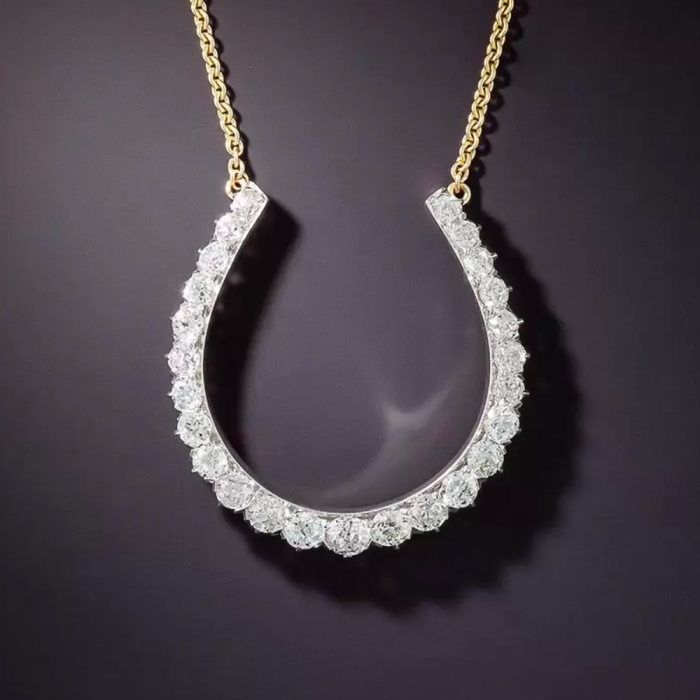 Diamond horseshoe necklace new arrivals