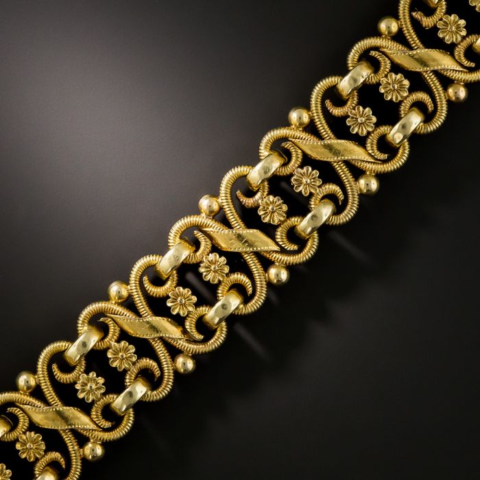 Floral gold bracelet store
