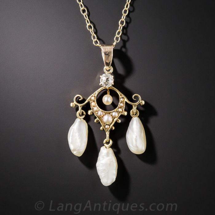 vintage ペンダント スクエア2213 （French Antique Cabochon Emerald 