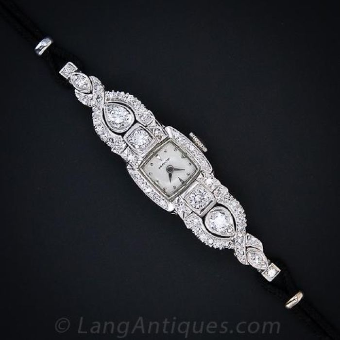 Vintage Ladies Diamond Hamilton Watch