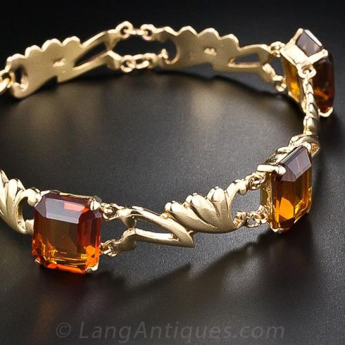 Vintage Madeira Citrine Bracelet